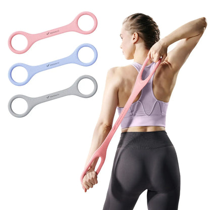 MERACH 8 Word Chest Developer Stretch Band Exercise Wider Thicker NonSlip Comfort Resistance Band Arm Back Shoulder Leg Training