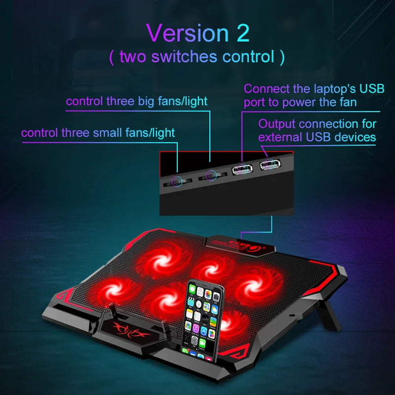 LED Gaming Laptop Cooler Pad