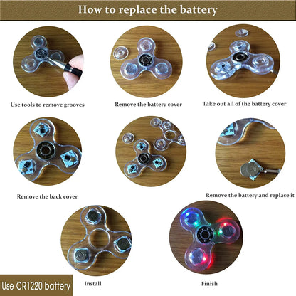 Glow-in-the-Dark LED Fidget Spinner