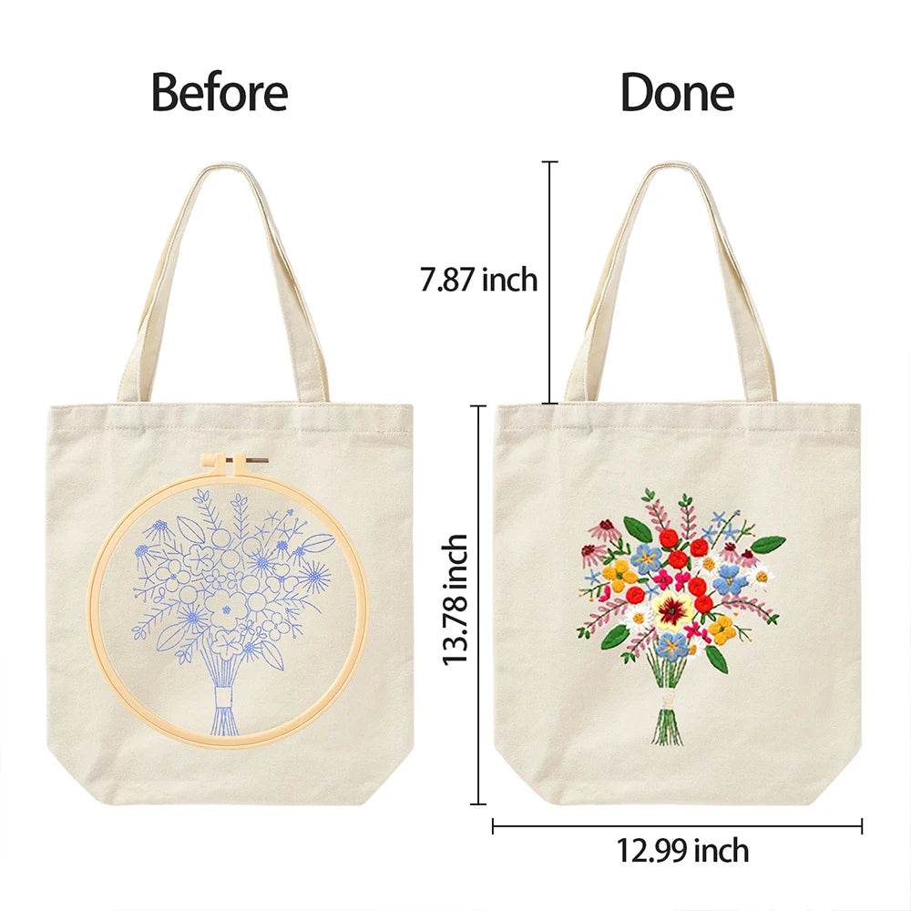 DIY Flower Embroidery Kit Set