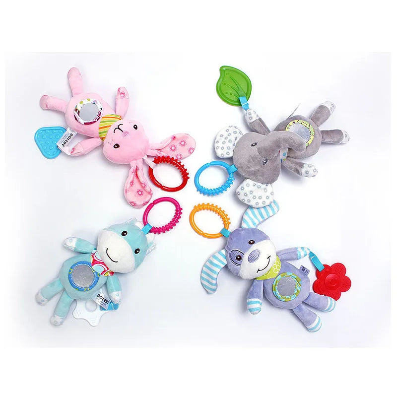 Plush Cartoon Animal Baby Rattle