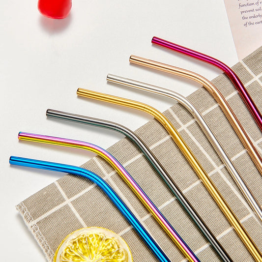 Reusable Glass Drinking Straws Set