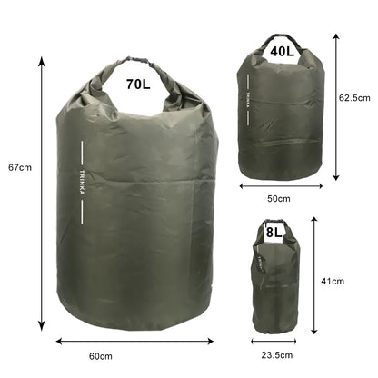 For Boating Kayaking Canoeing Floating Outdoor Traveling Carrying Bags Dry Sack Pouch 8L 40L 70L Waterproof Storage Bag