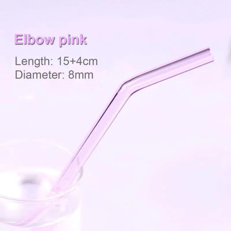 Rainbow Glass Drinking Straws Set