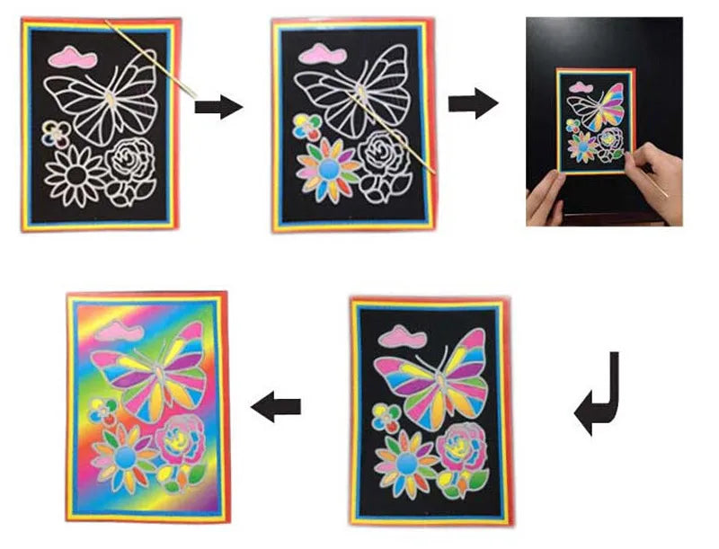 Colorful Scratch Art Drawing Paper