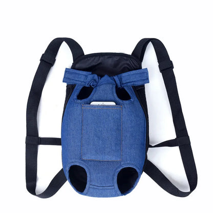 Denim Pet Carrier Backpack