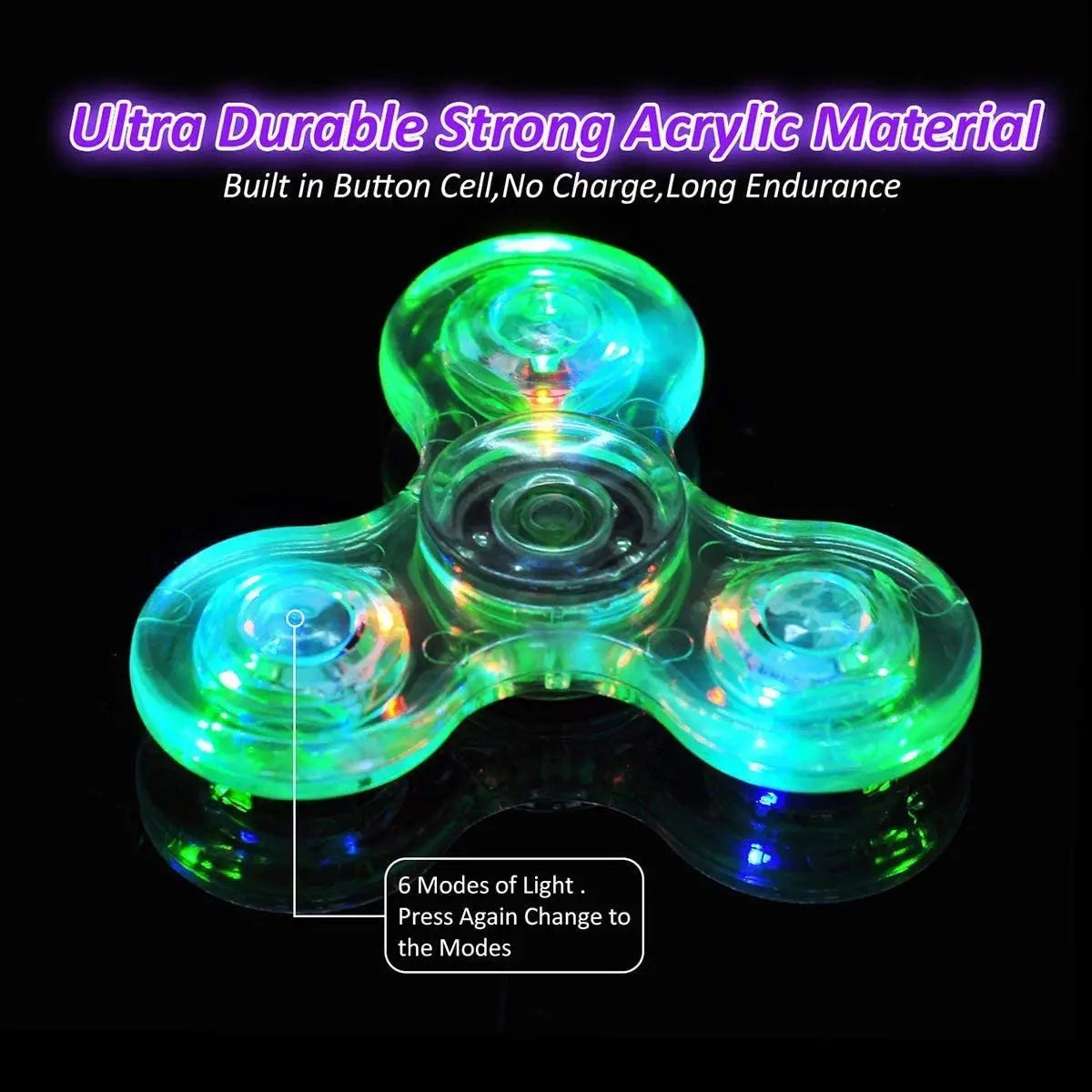 Glow-in-the-Dark LED Fidget Spinner