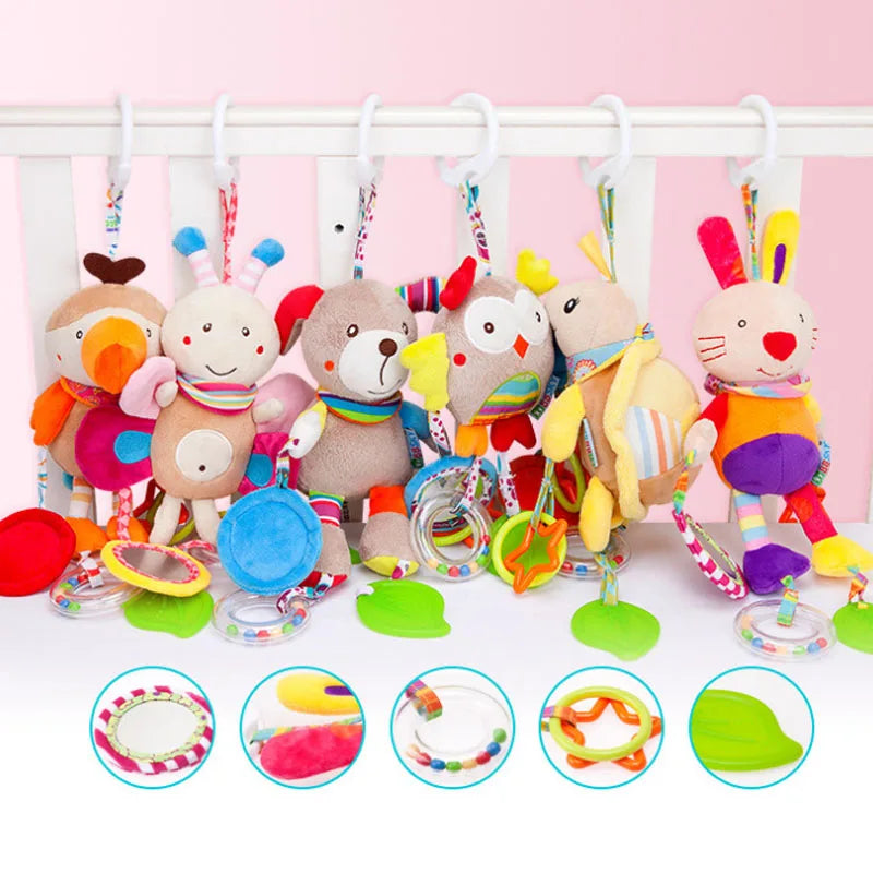 Plush Cartoon Animal Baby Rattle