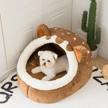 Foldable Pet House Bed Basket