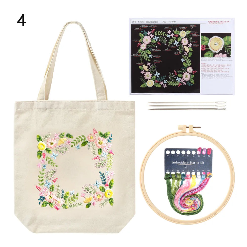 DIY Flower Embroidery Kit Set