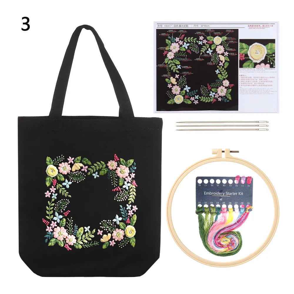 DIY Flower Embroidery Kit Set