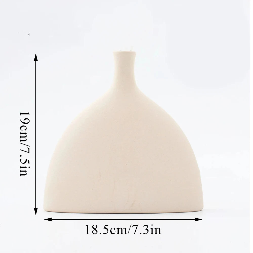 Circle Vase Flower Donut Shape Vase Living Room Decoration Nordic Style Plastic Vase Creativity Desktop Home Decoration Supply