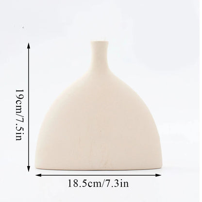 Circle Vase Flower Donut Shape Vase Living Room Decoration Nordic Style Plastic Vase Creativity Desktop Home Decoration Supply