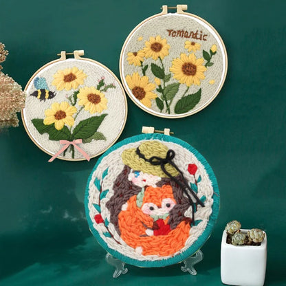 Sunflower Punch Needle Embroidery Kit