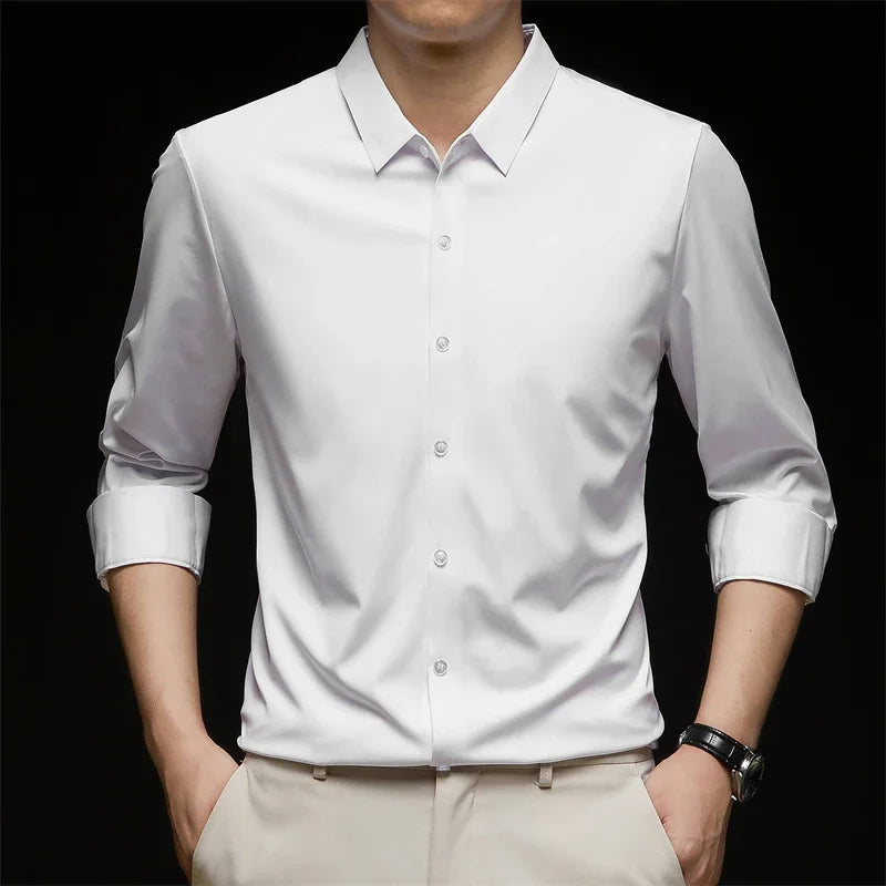 Men's Business Casual Long Sleeve Shirt