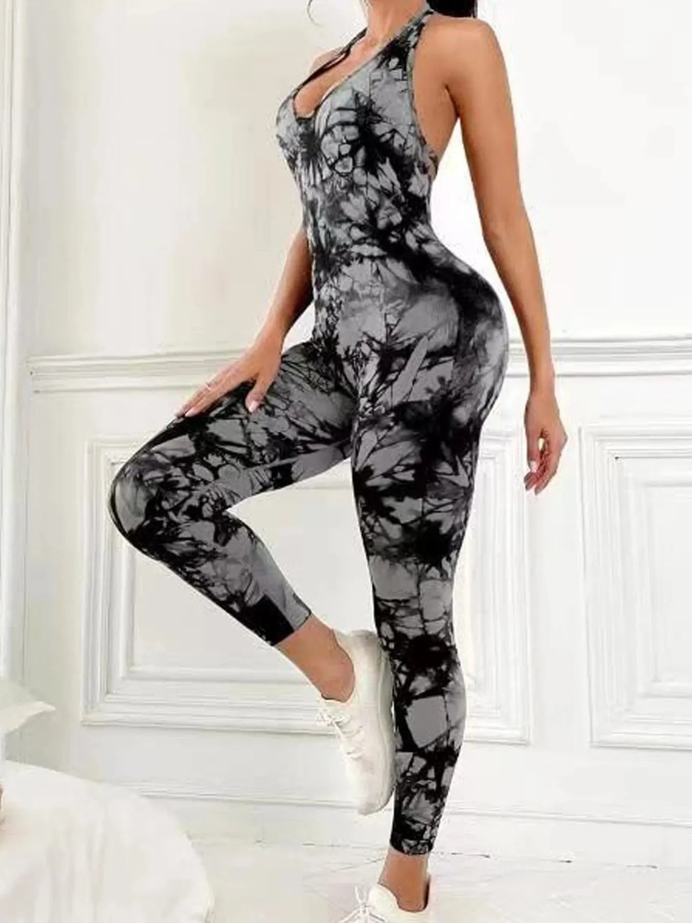 Quick-Dry Yoga Running Jumpsuit