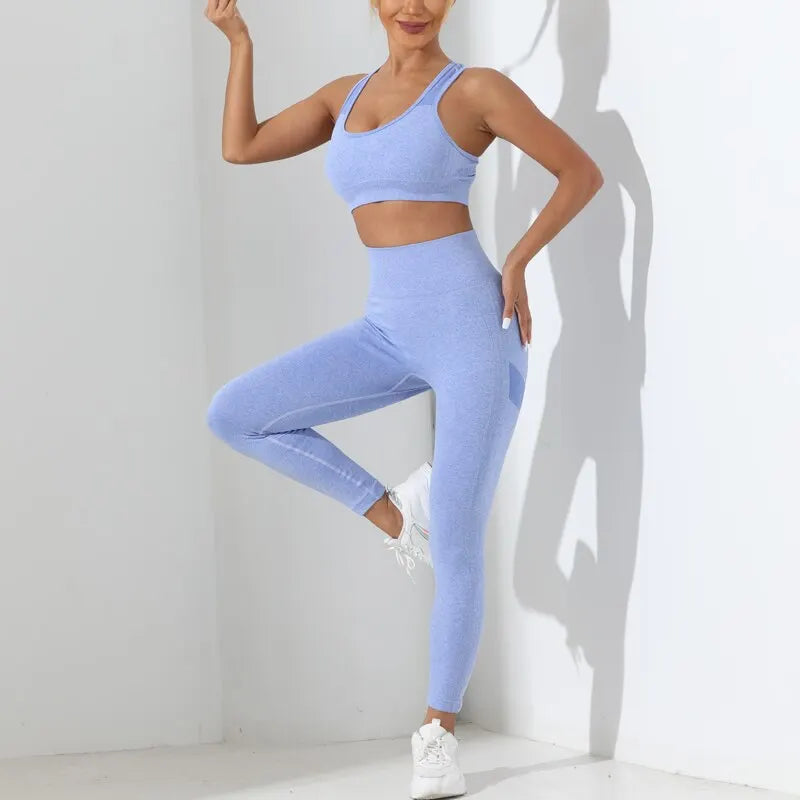 2pcs Seamless High Stretch Yoga Set