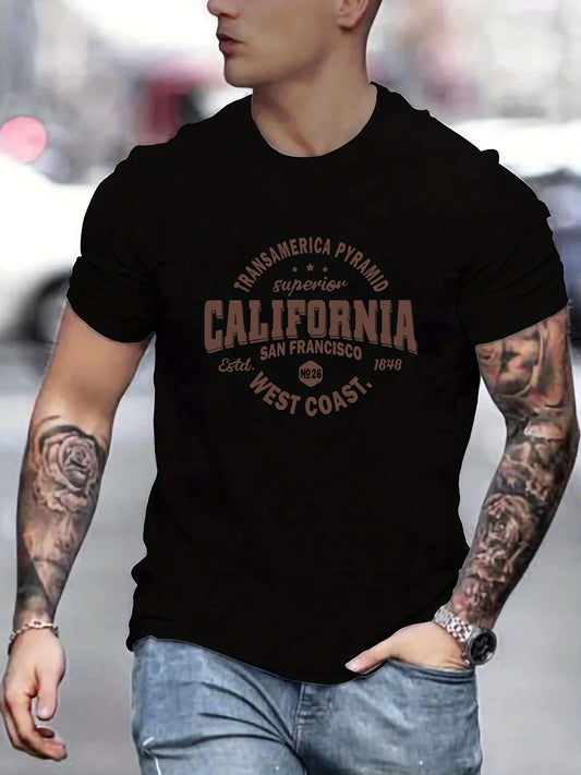 California West Coast Print T-Shirt