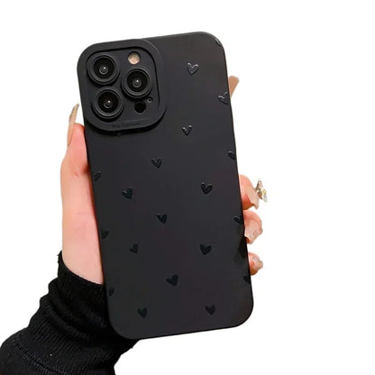 Black Love Shockproof iPhone Case