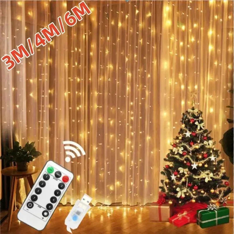 USB Fairy Curtain Lights Garland