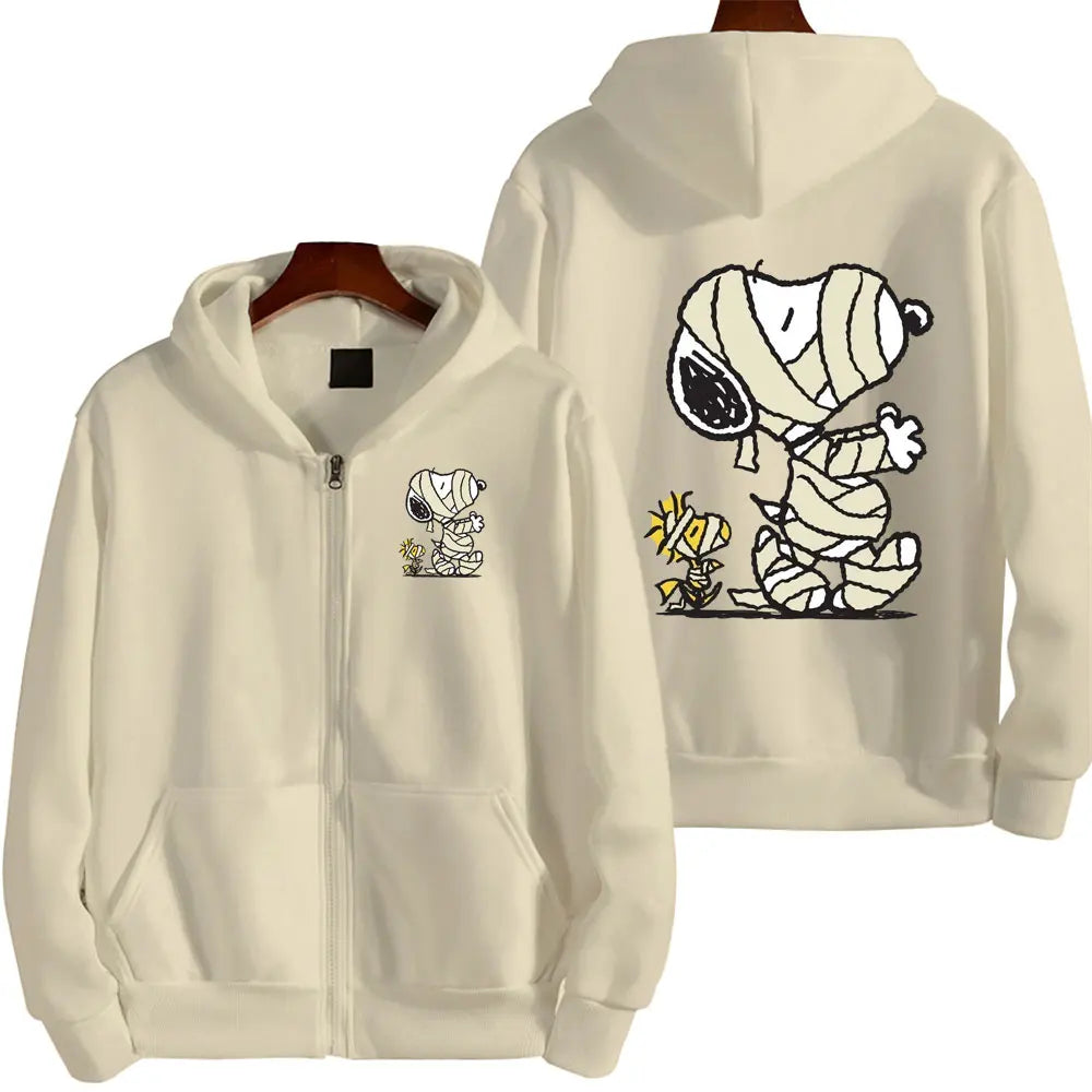 Snoopy Cartoon Zipper Hoodie