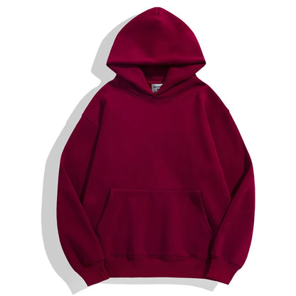 Heavyweight Cotton Velvet Pullover Hoodie