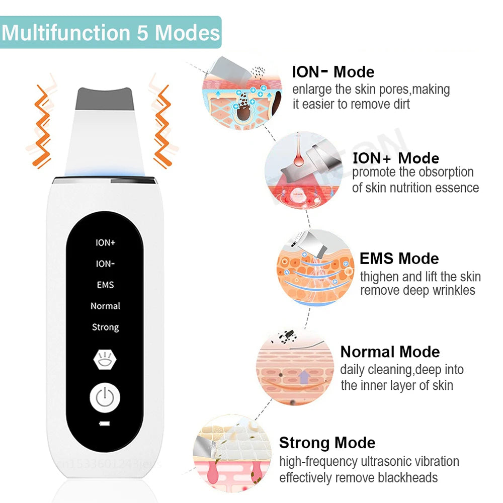 Ultrasonic Skin Scrubber Pore Cleaner