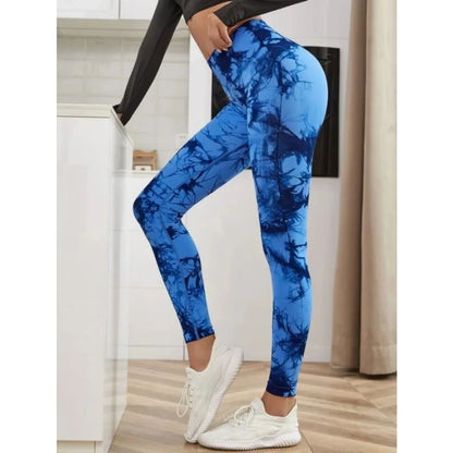 Seamless High Waist Tie Dye Leggings for Women