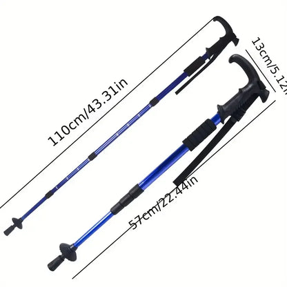 2Pcs Anti Shock Trekking Pole Ultralight Walking Sticks Adjustable Hiking Canes Telescopic Crutch for Walking Sticks