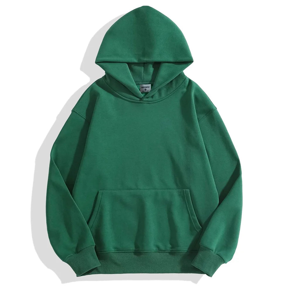 Heavyweight Cotton Velvet Pullover Hoodie