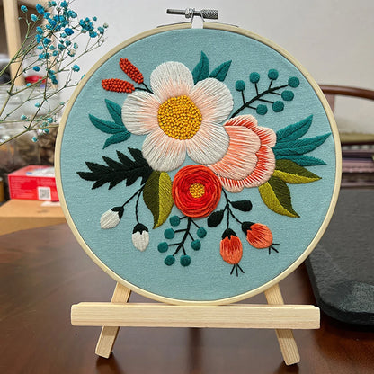 Floral DIY Embroidery Kit Set