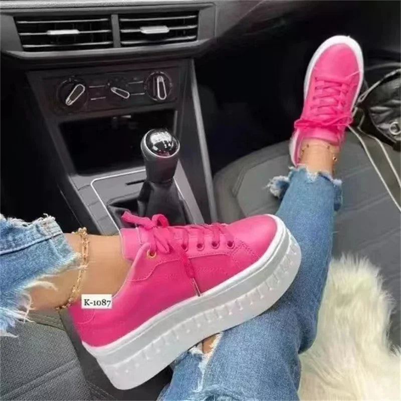 Platform White Sneakers for Women