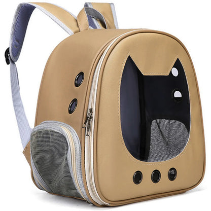 Cat Carrier Bag Pet Backpack Portable Outdoor Cat Travel Shoulder Bag Cat Carrying Bag Large Capacity Breathable Dog Carrier Bag