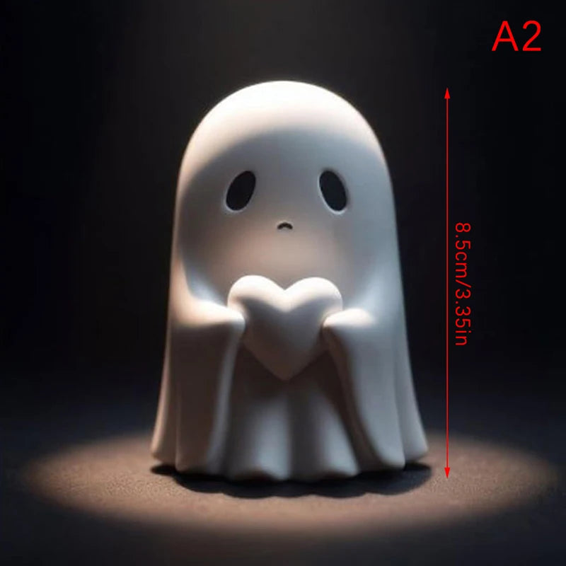 Cute Middle Finger Ghost Statue