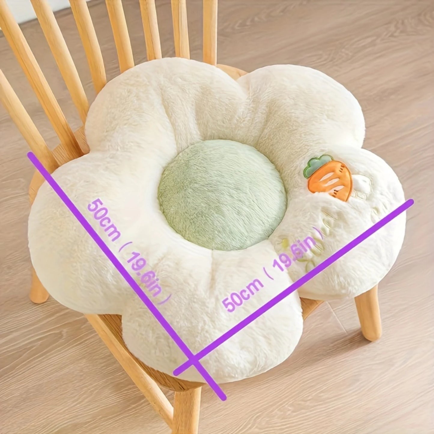 "Blossom Support" Versatile Fruit & Flower Cushion - Soft Polyester, Machine Washable, Perfect For Car Seats, Chairs, Sofas, And