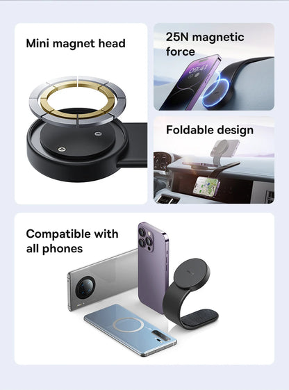 Baseus Magnetic Holder Car Phone Holder Stand Foldable Telephone Support Mount for Iphone 12 13 14 Pro Max For Samsung S23