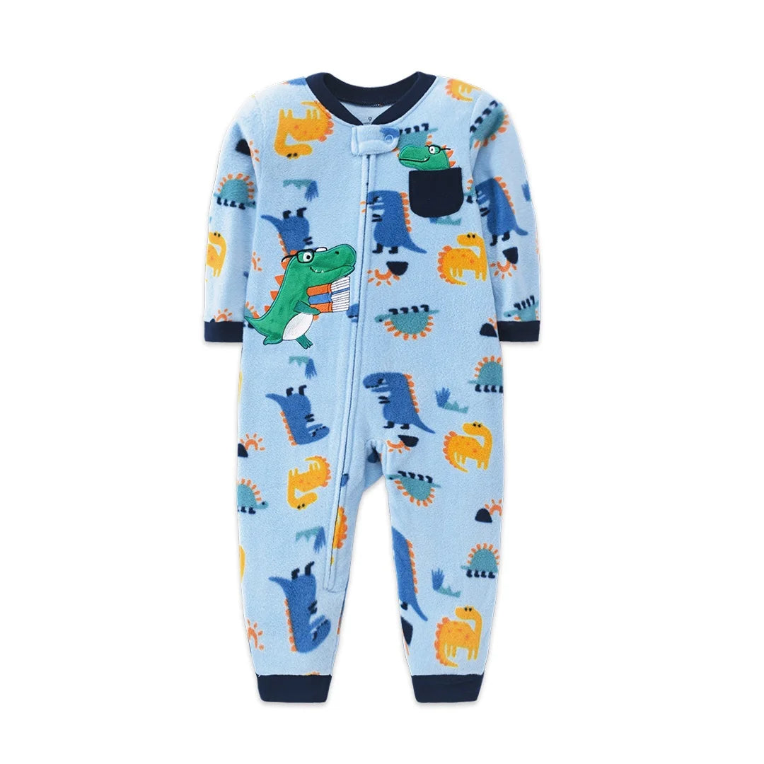 Warm Fleece Animal Baby Romper