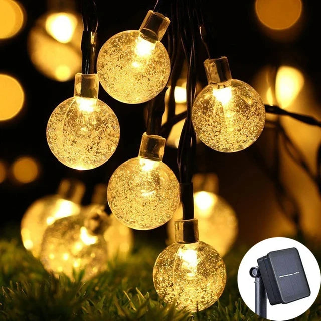 Solar Crystal Globe LED Lights