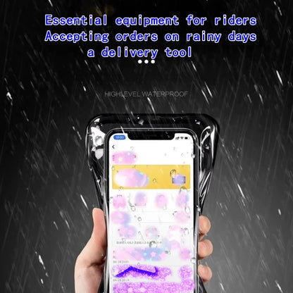 Waterproof Phone Pouch,Adjustable Lanyard Waterproof Phone Case for iPhone,Phone Dry Bag for Rainy day Delivery Rider Essentials