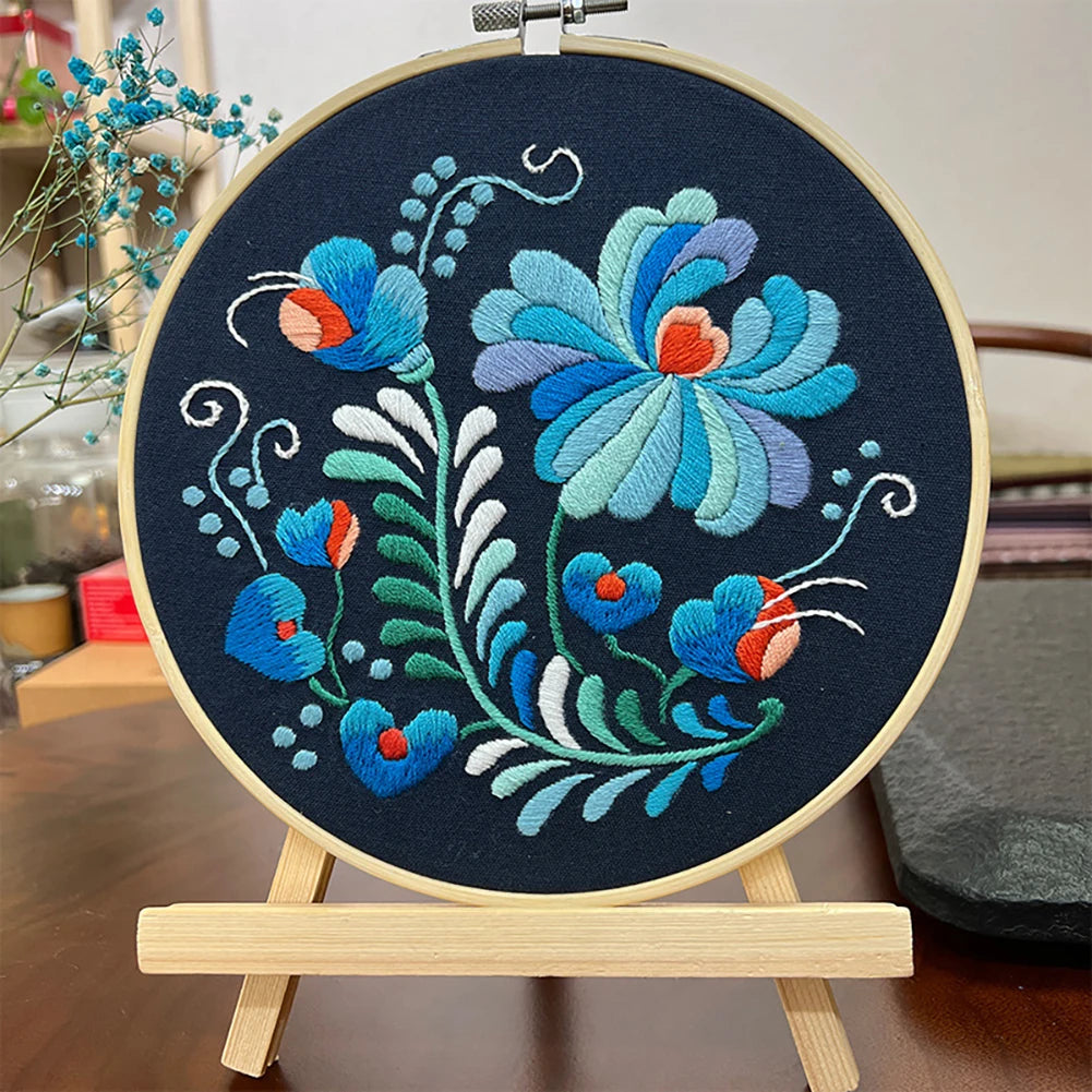 Floral DIY Embroidery Kit Set