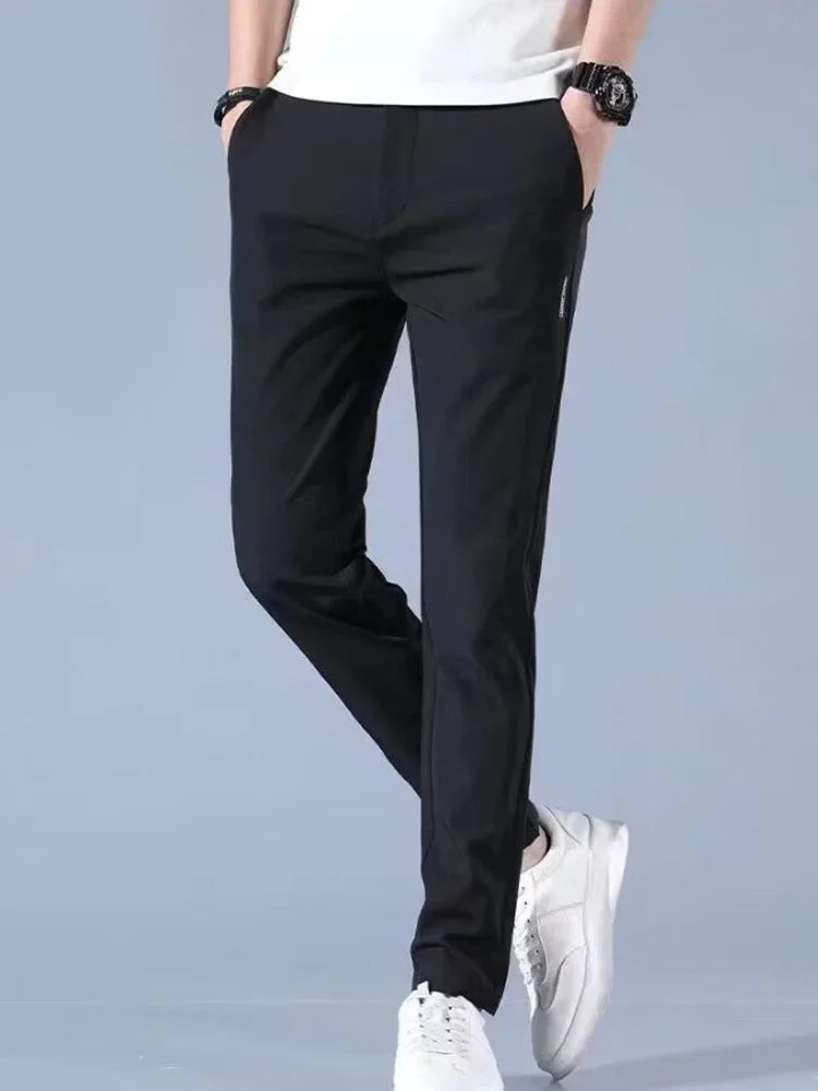 Men's Loose Fit Formal Suit Pants