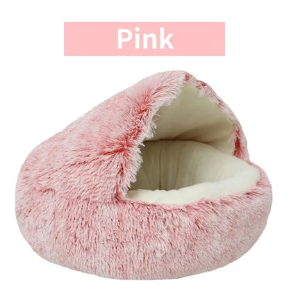 2-in-1 Plush Cat Bed