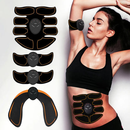 EMS Muscle Stimulator Trainer USB Charging Electric Weight Loss Stickers 6 Modes 10 Gears Workout Equipment for Men Women