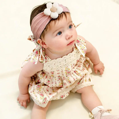 Soft Flower Nylon Baby Headband