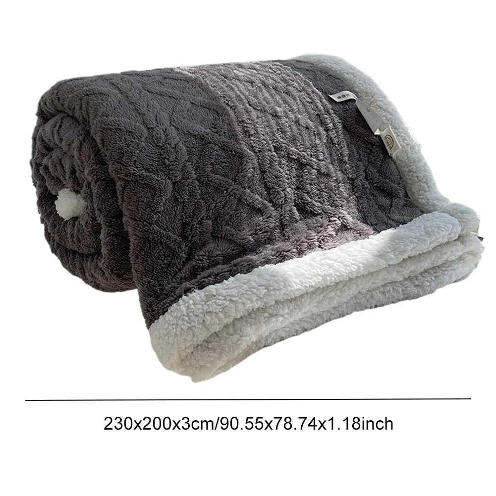 Thick Winter Warm Blanket for Bed Artificial Lamb Cashmere Weighted Blankets Soft Comfortable Warmth Quilt Comforter Warm Quilt