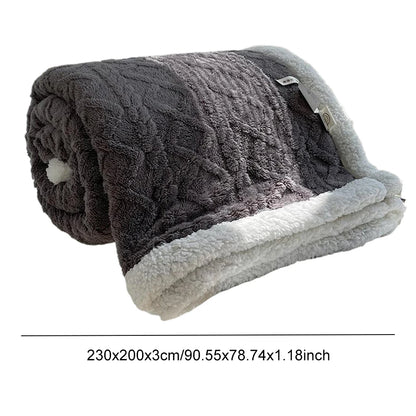 Thick Winter Warm Blanket for Bed Artificial Lamb Cashmere Weighted Blankets Soft Comfortable Warmth Quilt Comforter Warm Quilt