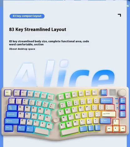 Leobog Alice A75 Mechanical Keyboard 3Mode 2.4G Bluetooth Wireless Keyboard Keycaps PBT Hot swap RGB Custom Gamer Keyboard Gifts