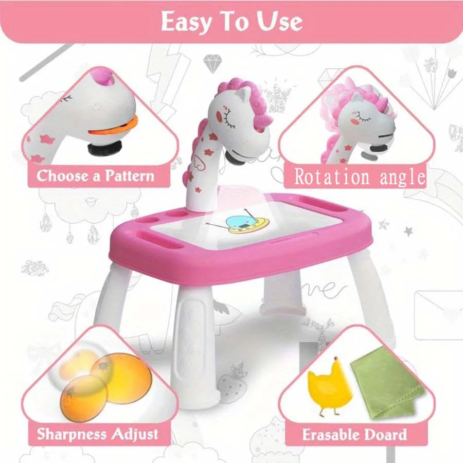 Pony-Shaped Kids Projection Drawing Board