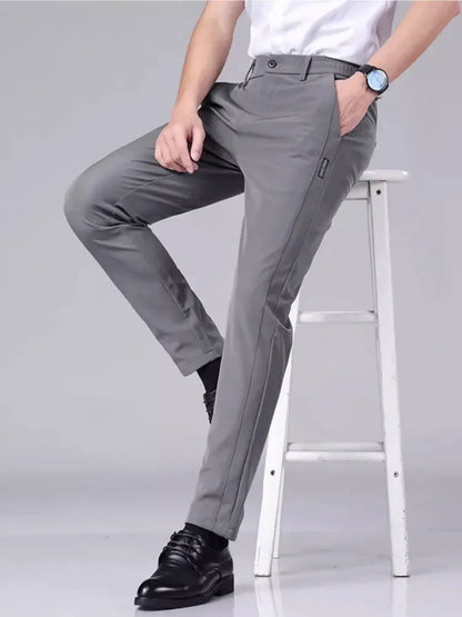 Men's Loose Fit Formal Suit Pants