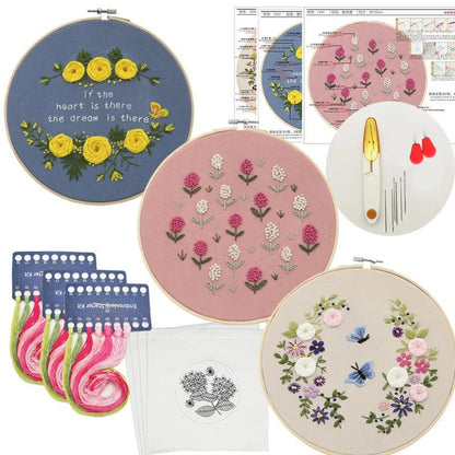 Embroidery Kit for Beginners Set